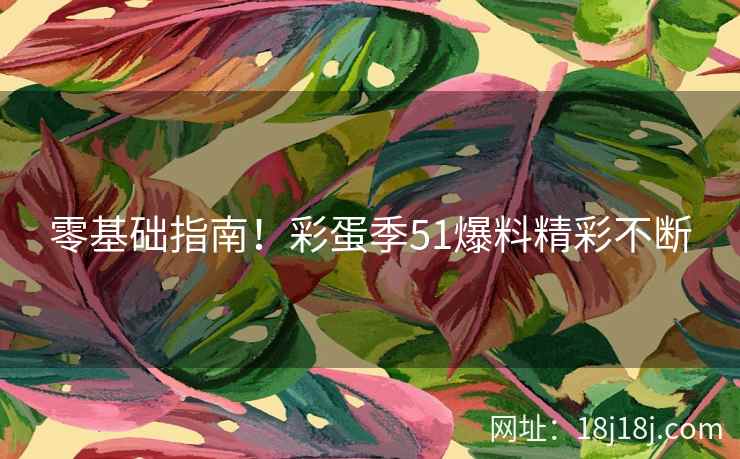 零基础指南！彩蛋季51爆料精彩不断