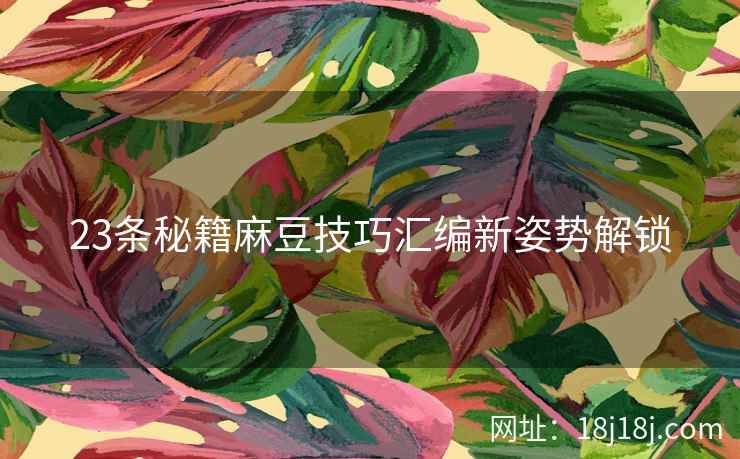 23条秘籍麻豆技巧汇编新姿势解锁