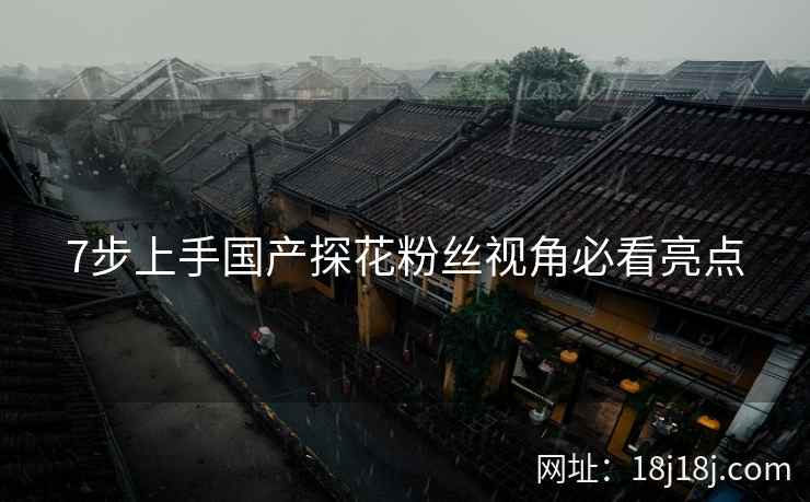 7步上手国产探花粉丝视角必看亮点